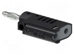 Laboratory connector: 4mm banana | plug | 36A | 30VAC | 60VDC | black