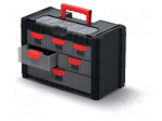 Set with containers | polymer | transparent | black | 400mm | 200mm