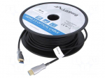 Cable | HDMI plug,both sides | PVC | Len: 30m | black | Core: Cu | 18Gbps