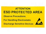 Information board | ESD | 300x150mm | yellow