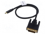 Adapter | USB 3.1 | DVI-D (24+1) plug,USB C plug | gold-plated