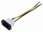 Connector: AC supply | socket | male | 10A | 250VAC | C14 (E) | 5121 | IP40