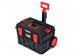 Chest | tool case | with wheels | black | polymer | X BLOCK PRO | IP55