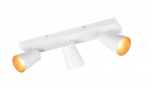 Trio Sharp spot 3-pc GU10 matt white/gold gaismeklis 817100331 4017807613094