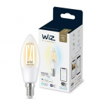 WiZ Connected 40W C35 E14 gudrā LED spuldze  90CRI 2700-6500K caurspīdīga 929003017622 8718699787196