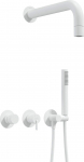 Concealed shower set with hand shower - with horizontal mixer