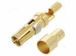 Contact | female | copper alloy | gold-plated | soldering,crimped