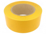 Tape: marking | yellow | L: 50m | W: 100mm | self-adhesive | PVC