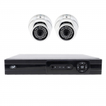 AHD video surveillance package PNI House AHD880, 8 channels, 5MP - DVR/NVR and 2 outdoor cameras AHD25, 5MP, dome, IP66