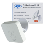 PNI SafeHouse HS402 Wi-Fi presence sensor, with millimeter radar waves, 10 m range, detects motion and static presence, measures distance and brightness, compatible with the Tuya application, 5V USB-C