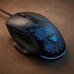 Mouse AULA F812 Multi-color Lighting Wired Gaming Optical Mouse 7 Buttons 800-6400dpi 4000FPS 32ips Black