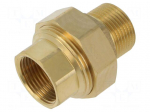 Splice terminal: double connector | brass CW617N | Thread: G 1" | BR