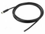 Connector: M8 | female | PIN: 6 | 30V | IP67 | shielded | 2m | PVC