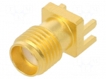 Connector: SMA | socket | straight | 50&Omega; | soldering | PTFE