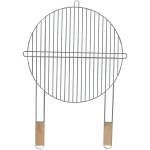 Ruszt grillowy okrągły, Master Grill, śr. 51 cm, materiał: stal chromowana, drewniane uchwyty