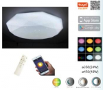 LED griestu dimējams gaismeklis ar pulti,(5)  40W+8W SMD2835 RGB 4300Lm 3000-6500K TUYA  D510*H110