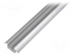 Profiles for LED modules | mat | recessed | L: 2m | aluminium