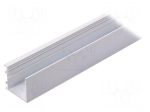 Profiles for LED modules | surface | white | L: 1m | aluminium