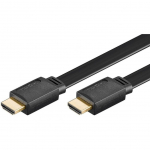 Cable Goobay - High Speed HDMI flat-cable with Ethernet 1 m Black