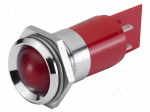 Indicator: LED | prominent | red | 24VDC | &Oslash;22.3mm | 17 | connectors