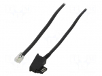 Cable: telephone | RJ11 plug,TAE F plug | 10m | black | Core: CCA