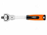 Wrench: rattle | 1/2" | pivoting | 360mm | Teeth: 72