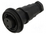 Connector: circular | plug | female | PIN: 2 | 12A | 277V | IP68,IP69K