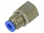 Push-in fitting | bulkhead,straight | -0.95&divide;15bar | Thread: Rc 1/4"