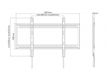Equip 60"-100" Fixed Curved TV Wall Mount Bracket