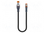 Cable: for sensors/automation | M12,M8 | PIN: 4 | 10m | plug | 30VDC