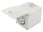 Connector: AC supply 3-phase | socket | female | 16A | 400VAC | IP44