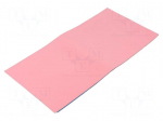 Tape: heat transfer | W: 100mm | L: 200mm | Thk: 1mm | 6W/mK | pink | 8kV