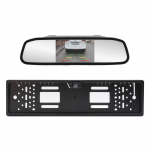 PNI Escort P25 wireless parking system with 4.3 inch LCD display integrated in the rearview mirror and camera integrated in the license plate holder, 480P, 110 degree angle