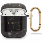 Guess GUACA2TPUMABK AirPods cover Marble Collection / black