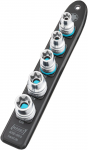 Hazet SmartRail 1/2 socket set outside TORX, 5 pieces (black, E12 - E20, short)