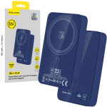 Blavec BJ-04 Slim ārējais akumulators (powerbank) | 10 000 mAh | 22.5W | USB-C, Wireless, MagSafe | zils