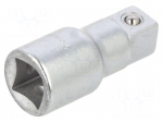 Extension | 3/8" | square | 3/8" | chromium steel | Plating: chromium