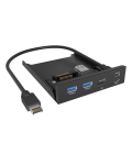 ICY BOX IB-HUB1419-i3 8.89 cm (3.5") Black