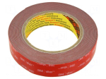 Tape: fixing | W: 25mm | L: 5.5m | Thk: 1.1mm | double-sided | acrylic