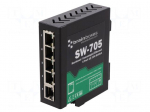 Industrial module: switch Ethernet | unmanaged | 5&divide;30VDC | RJ45