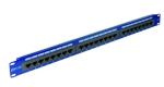 EMITERNET Panel 19", 24xRJ45 UTP cat.6 (1U) with shelf, blue DCN/PPFA-951K-248-C6