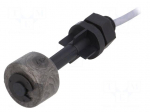 Sensor: liquid level | -30&divide;80&deg;C | Output conf: SPST-NC | lead 1,5m