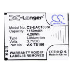 1150mAh Battery for Emporia TELME TS100, TELME TS100S, AK-TS100