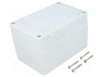 Enclosure: multipurpose | X: 80mm | Y: 120mm | Z: 75mm | ZP | ABS | gasket