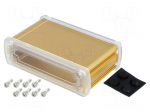 Enclosure: multipurpose | X: 113.7mm | Y: 69mm | Z: 35.2mm | golden