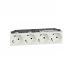Rozete 077254 4x2P+E schuko 16A balta