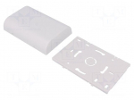 Enclosure: wall mounting | X: 80mm | Y: 120mm | Z: 25mm | ABS | white
