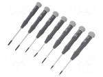Kit: screwdrivers | Pcs: 7 | precision | Allen hex key