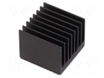 Heatsink: extruded | grilled | BGA | black | L: 25mm | W: 25mm | H: 19.5mm