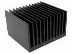 Heatsink: extruded | grilled | black | L: 100mm | W: 112mm | H: 67.5mm